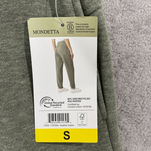 NEW Mondetta Womens S Heather Green Jogger Sweatpants - Picture 6 of 7